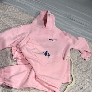 White Fox Boutique Pink Cozy Hoodie & Jogger Set